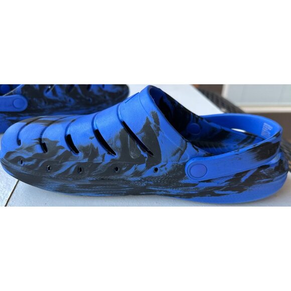 Rugged Shark Brand Blue & Black Clogs Geometric Boy's Size 6W - Picture 5 of 14